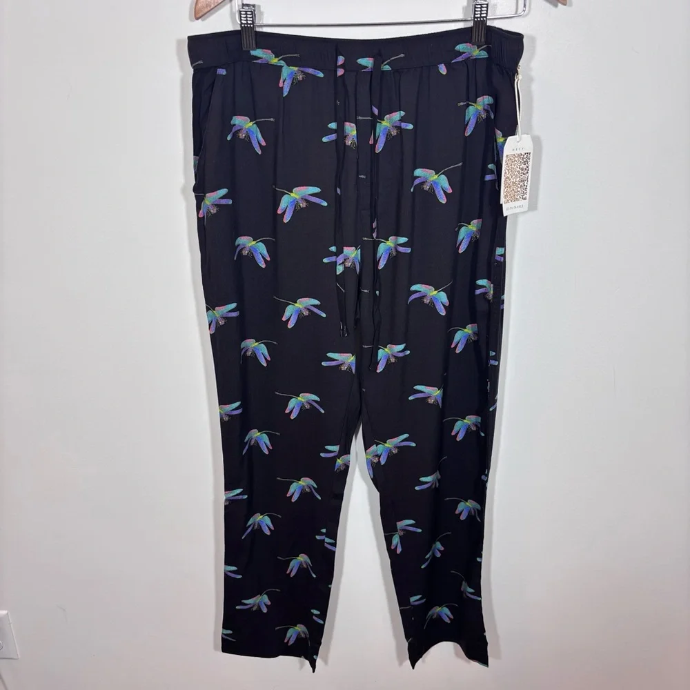 Obey Wavelength Pant Dragonfly NWT Large Elastic Waist Pockets Sustainable Tie - Picture 5 of 16